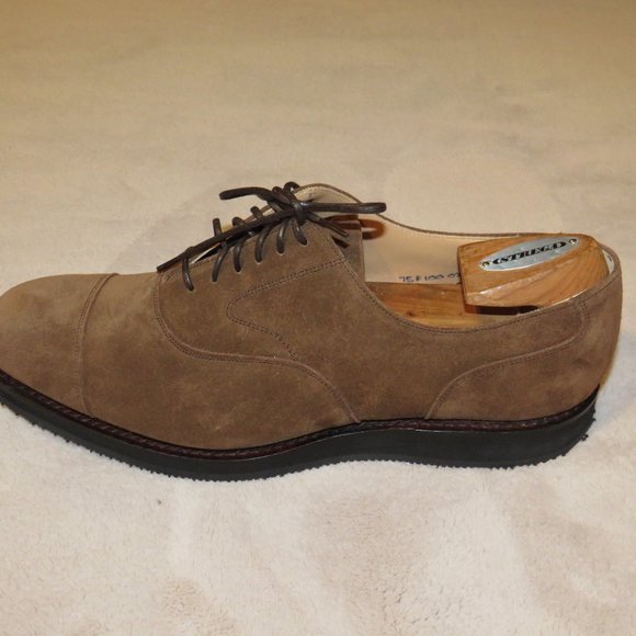 Church\'s Lancaster Wedge Brown Suede Captoe Derby US 8.5 F NWB main image 5